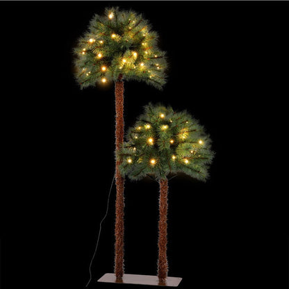 Jingle Jollys Christmas Tree 1.5+1m LED Xmas Palm Tree Party Decorations 2 in 1 - casaculinary