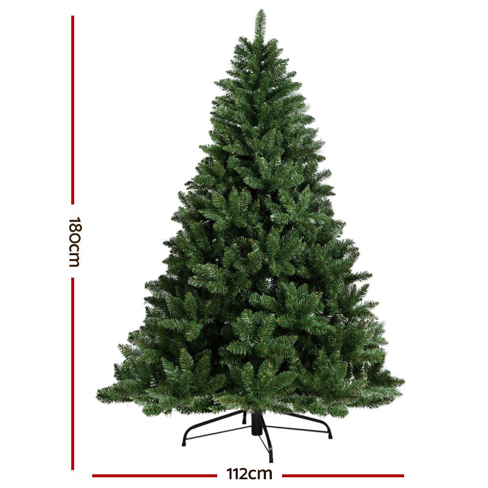 Jingle Jollys Christmas Tree 1.8m Green Xmas Tree Decorations 650 Tips - casaculinary