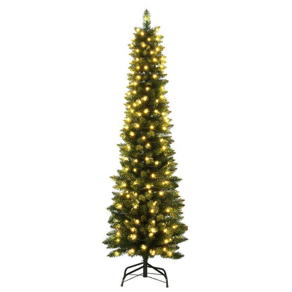 Jingle Jollys Christmas Tree 1.8m Pre - Lit 200 LED Lights Xmas Tree Decorations - casaculinary