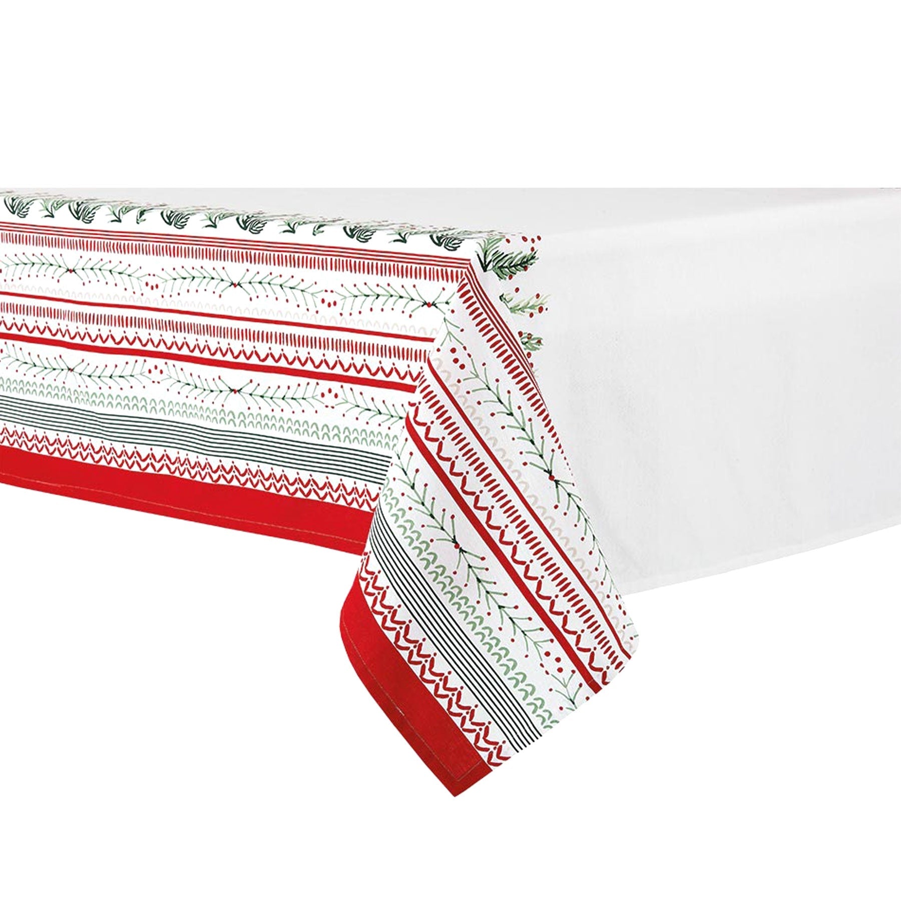 Ladelle Wonderful Christmas Xmas Festival Cotton Tablecloth Oblong 8 Seater 150 x 225 cm 