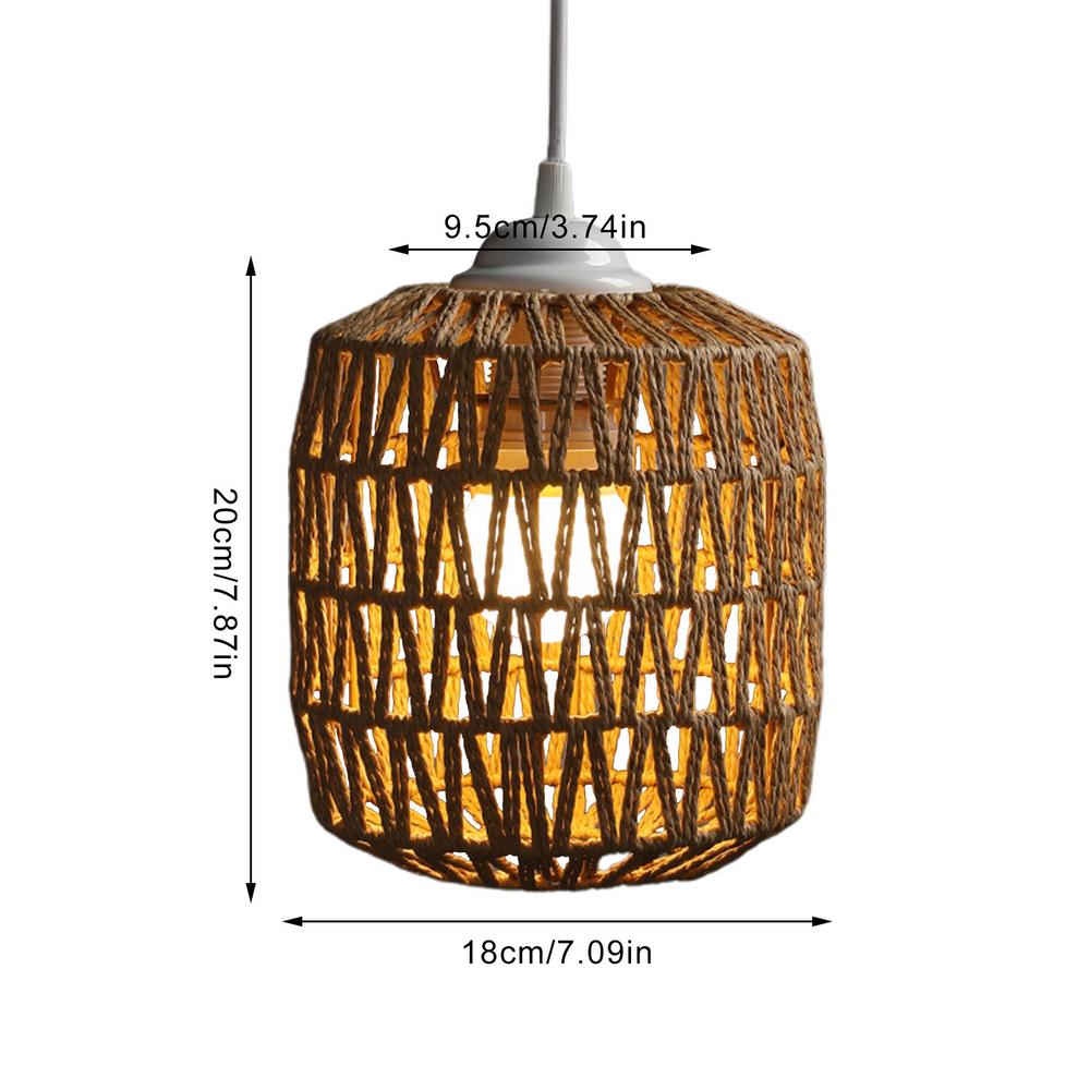 Lamp Shade Cover Light Woven Pendant Chandelier Rattan 