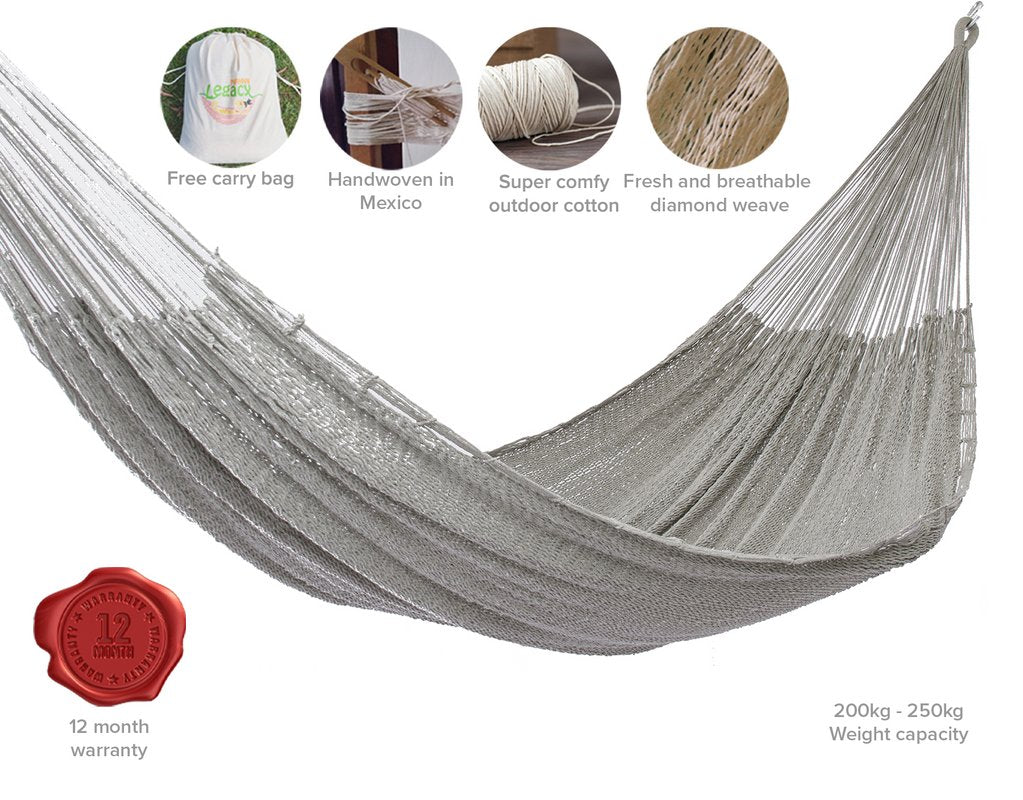 Mayan Legacy Queen Size Outdoor Cotton Dream Sands Hammock in Jardin Colour 