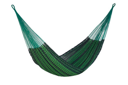 Mayan Legacy Queen Size Outdoor Cotton Mexican Hammock in Jardin Colour 