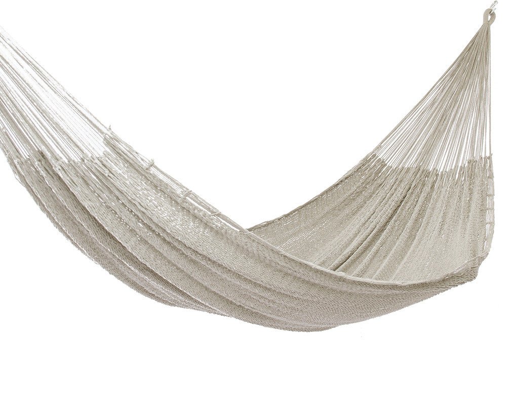 Mayan Legacy Queen Size Outdoor Cotton Mexican Hammock in Marble Colour 