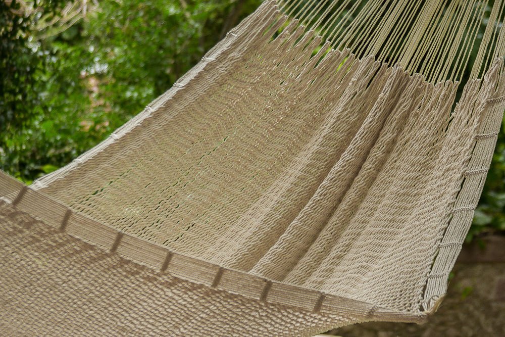 Mayan Legacy Queen Size Outdoor Cotton Mexican Hammock in Marble Colour 