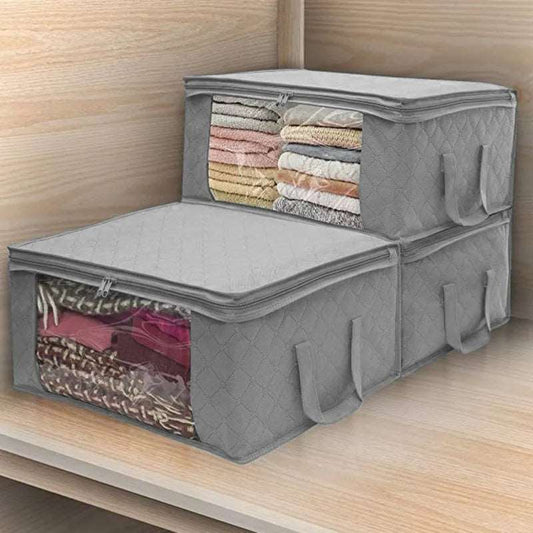 Non - Woven Clothes Storage Bag Folding Quilt: Dust - Proof Cabinet Organizer 