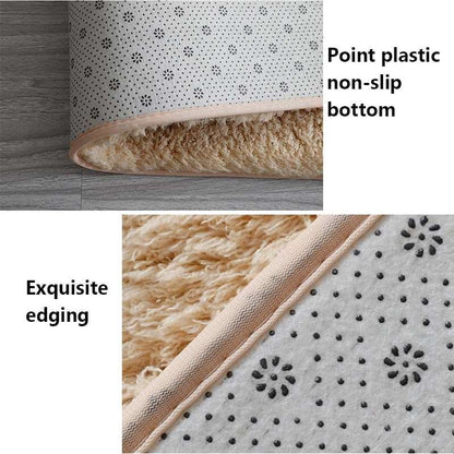 Nordic Fluffy Carpet For Bedroom & Anti - slip Soft Door Mat 