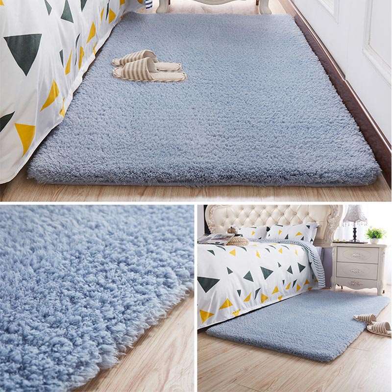 Nordic Fluffy Carpet For Bedroom & Anti - slip Soft Door Mat 