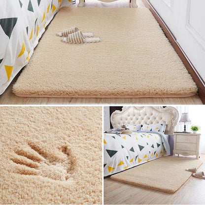 Nordic Fluffy Carpet For Bedroom & Anti - slip Soft Door Mat 