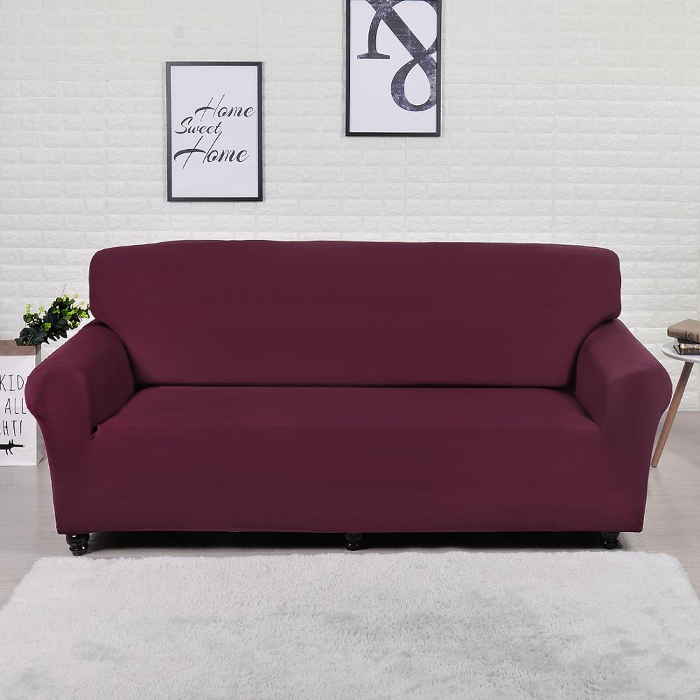 Solid Color Sofa: Big Elasticity Stretch Couch Cover for Convenience 