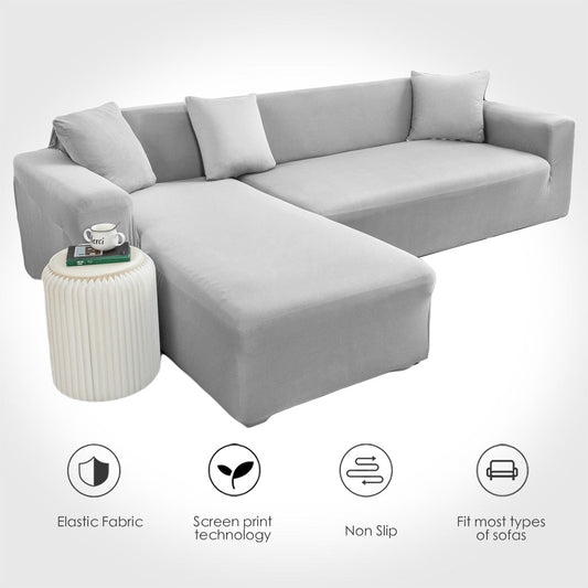 Solid Color Sofa: Big Elasticity Stretch Couch Cover for Convenience 