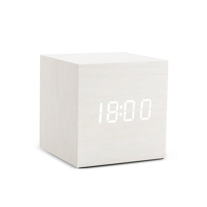 Voice Control LED Alarm Clock: Wooden Watch Digital Wood Table Desperado Clock 